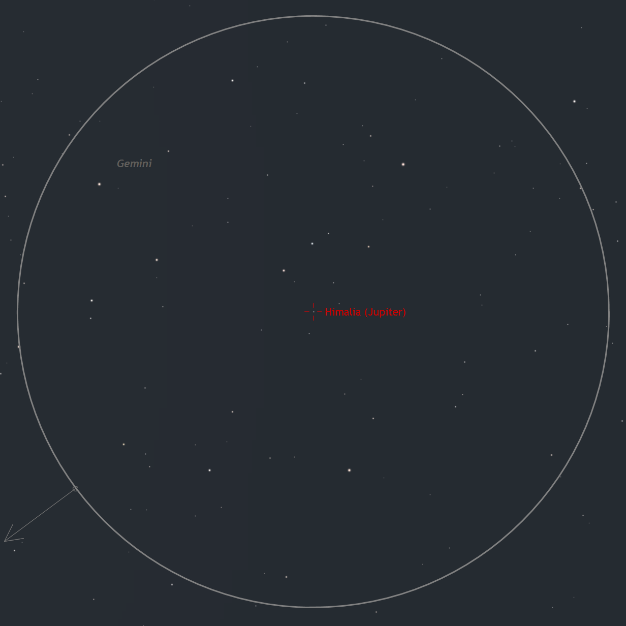 Himalia Eyepiece View